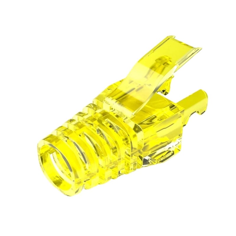 Yellow RJ45 CAT6 Ethernet Cable Strain Relief Boots 350 Pcs Connector Cover - Image 1